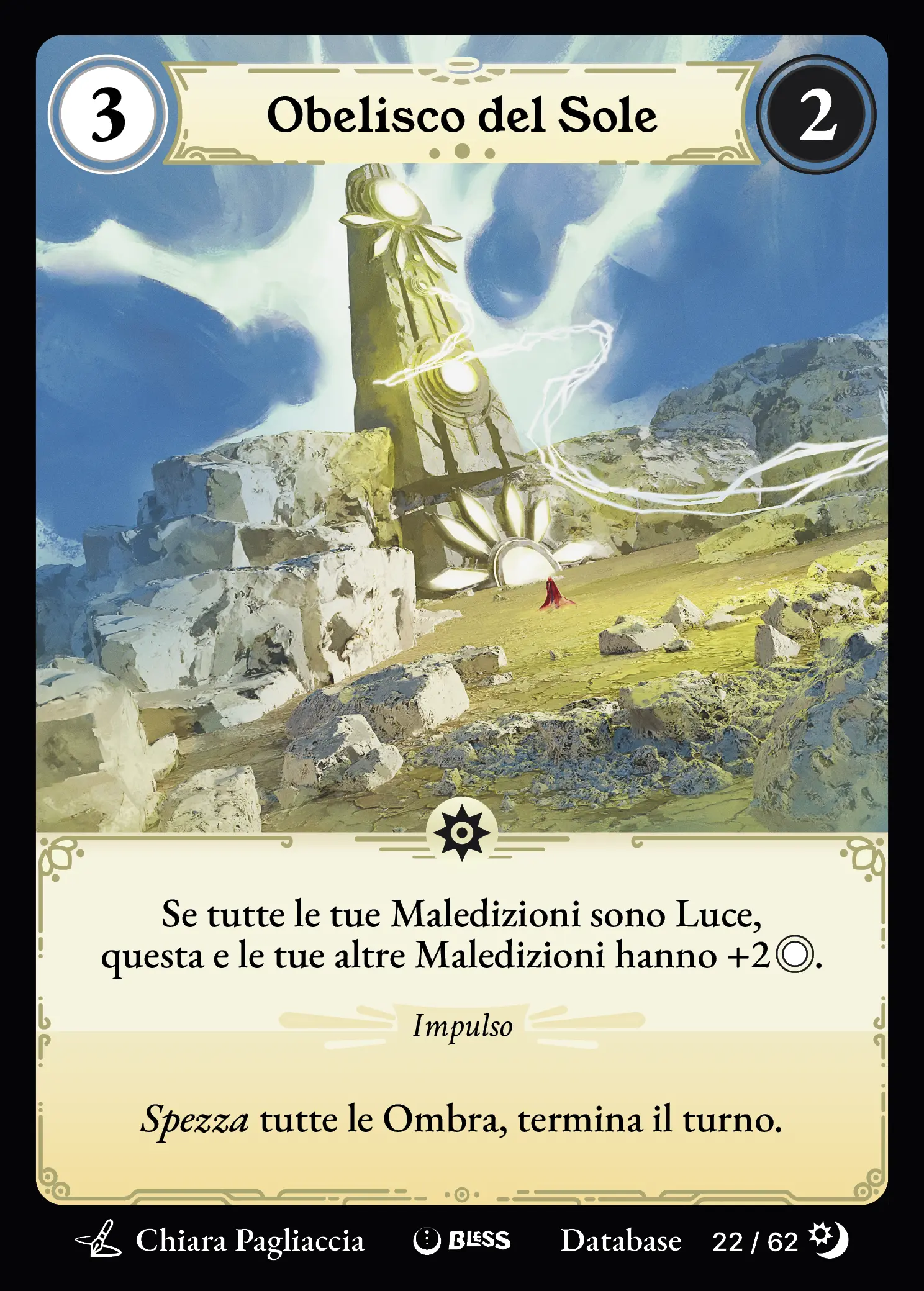Obelisco del Sole — carta di Bless